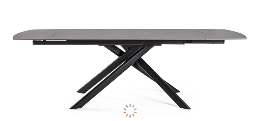 comprar MESA EXTERIOR JOAKIM 160-240X90 NEGRO online de BIZZOTTO desde 1,233.17