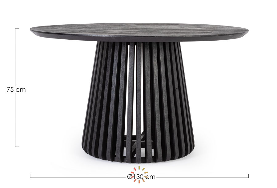 comprar MESA ODION D130 BLACK online de BIZZOTTO desde 1,006.90