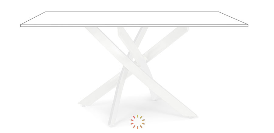 comprar BASE MESA GEORGE BLANCO 160X90 online de BIZZOTTO desde 246,63 €