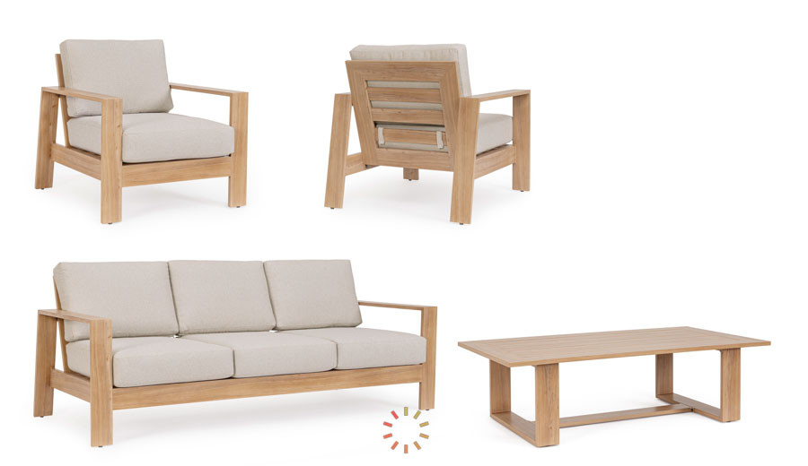 comprar SET4 SOFÁ CON COJINES BALTIC NATURAL online de BIZZOTTO desde 2,975.45