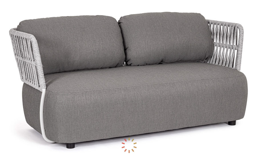 comprar SOFÁ 2PL CON COJINES PALMER BLANCO/GRIS online de BIZZOTTO desde 2,258.17