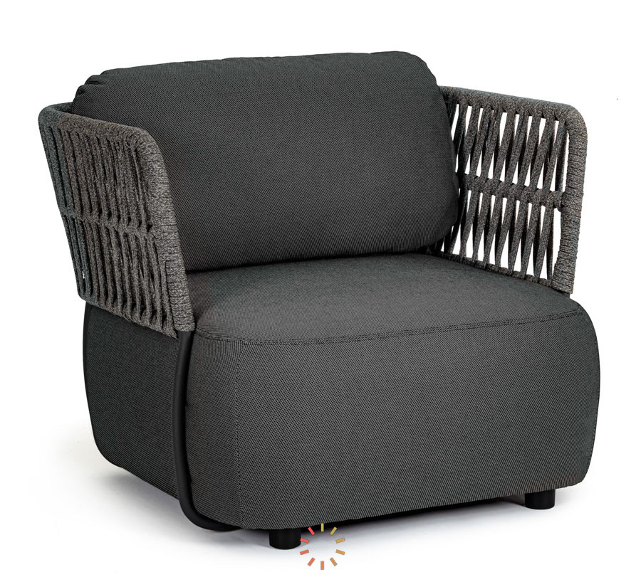 comprar SILLÓN CON COJINES PALMER ANTRACITA online de BIZZOTTO desde 1,407.40