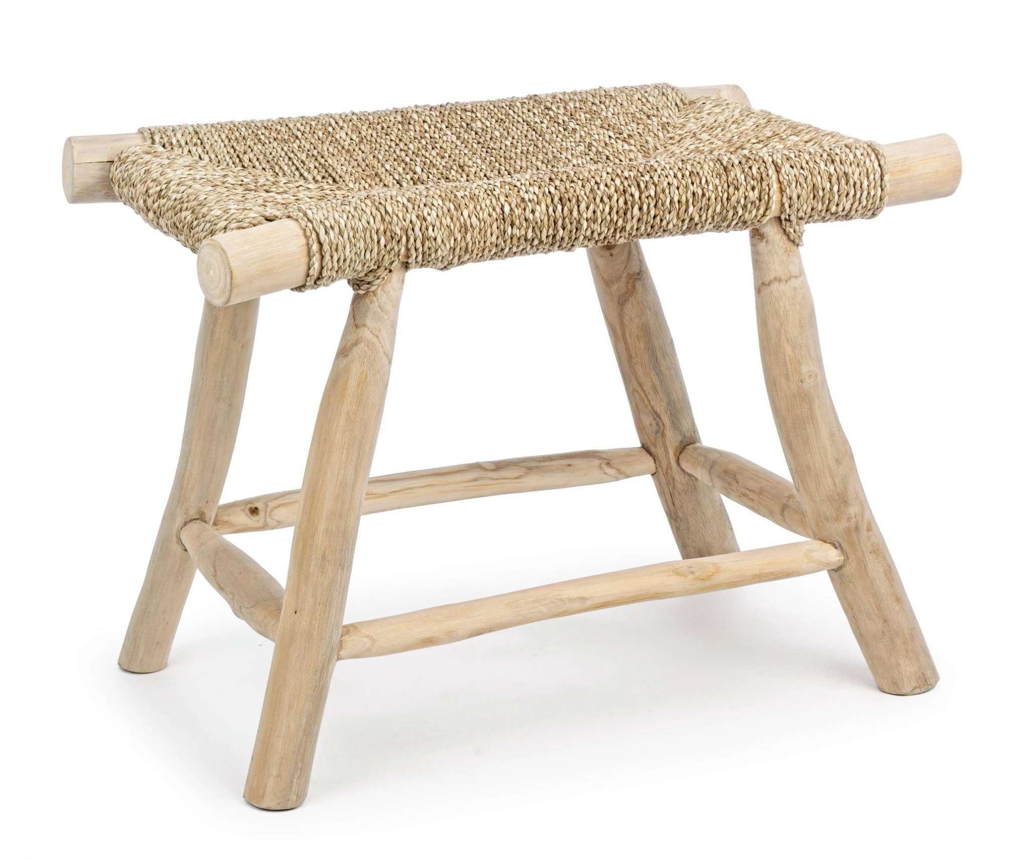 comprar TABURETE BELINDA H45 | Diseño Natural en Teca y Fibra online de BIZZOTTO desde 205,70 €