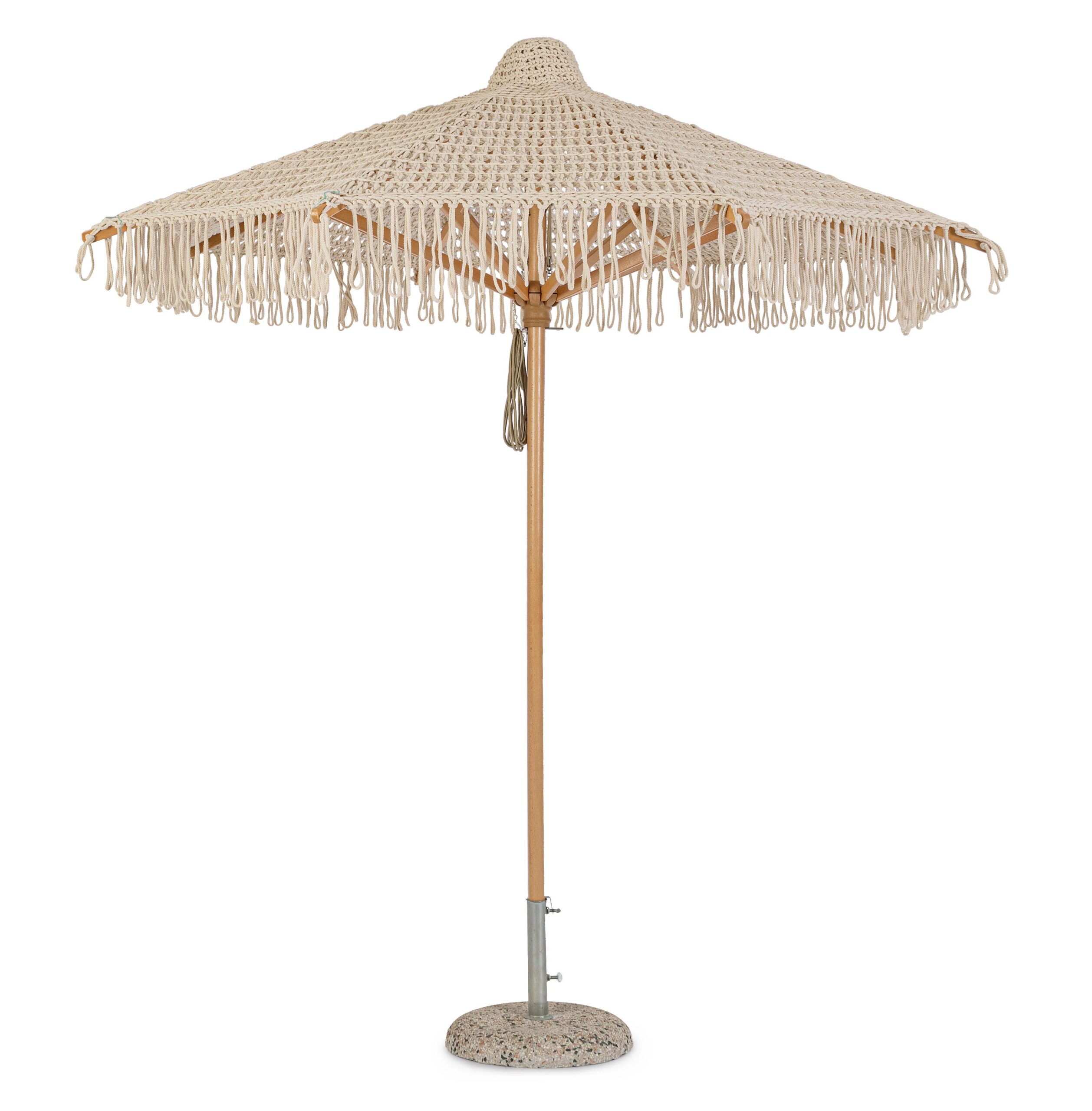 comprar SOMBRILLA MACRAME 2.5M NATURAL – Elegancia artesanal para tu jardín online de BIZZOTTO desde 551,03 €