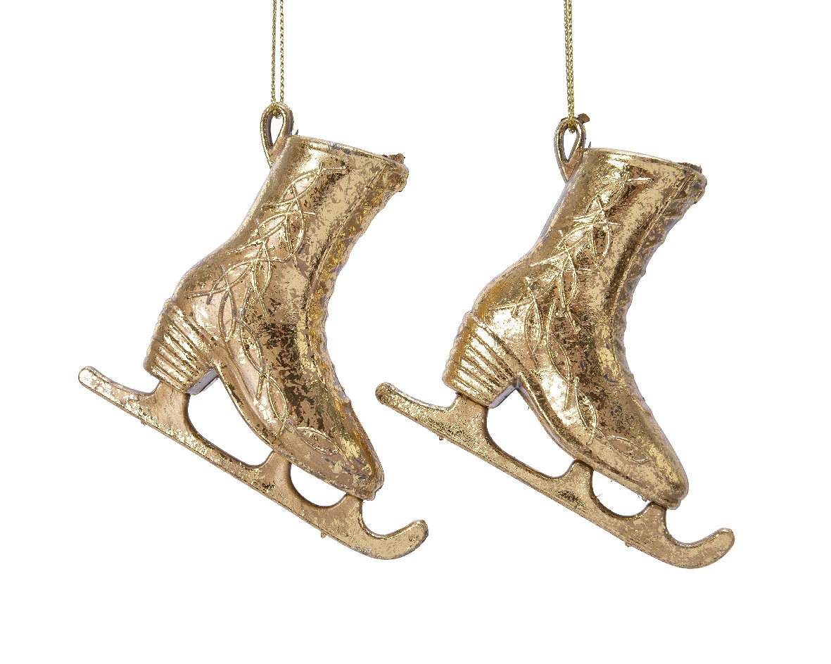 comprar PATINES DORADOS|Motivo Navideño|Decoracion arbol Navidad online de desde 2,90 €