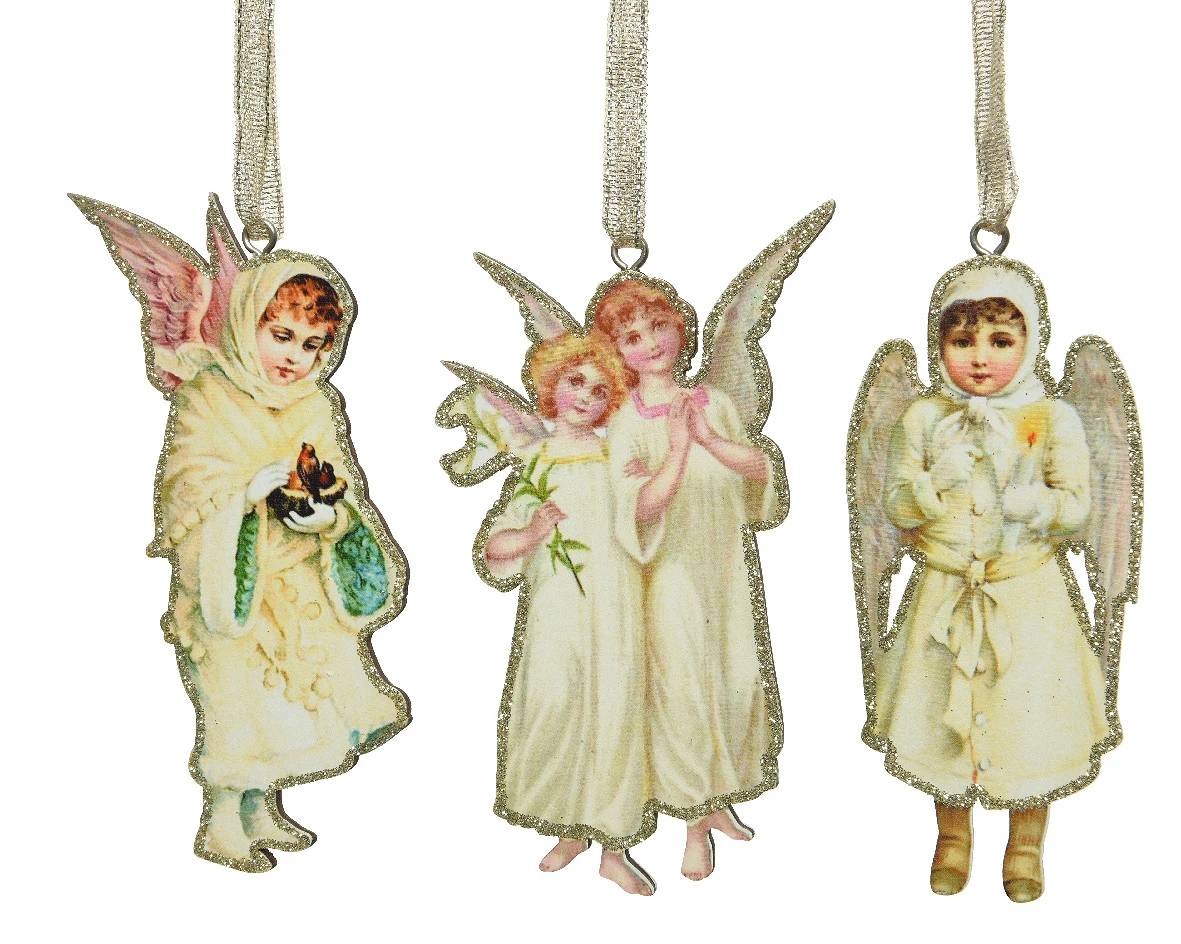 comprar ANGELITOS MADERA |Motivo Navideño|Decoracion arbol Navidad online de desde 1,65 €