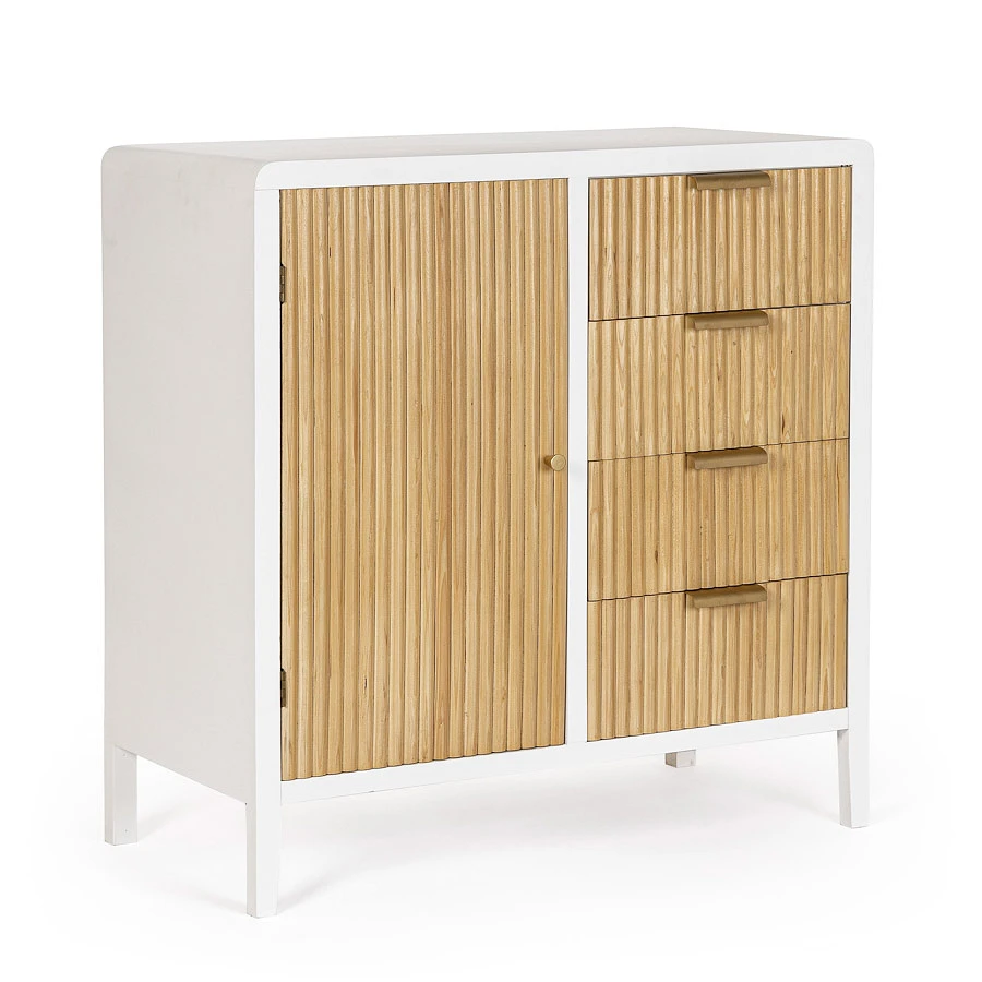 comprar APARADOR 1 Puerta - 4 CajonesAJ CHARLEY BLANCO - NATURAL online de Yes desde 398,57 €