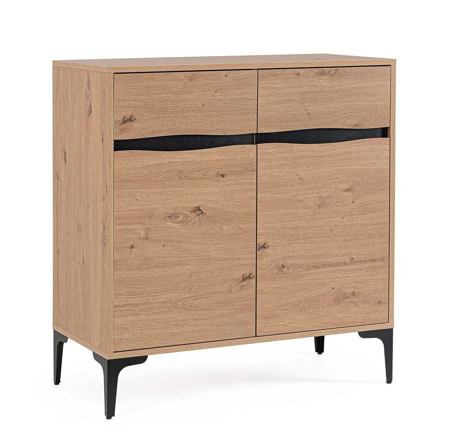 comprar APARADOR 2 Puertas MELYS NATURAL - NEGRO 80X87H online de Yes desde 153,55 €