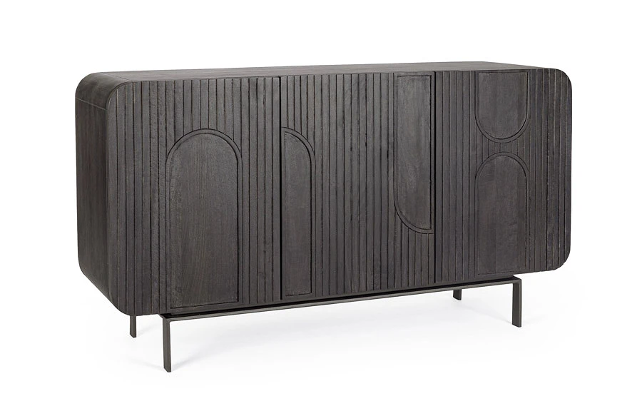 comprar APARADOR 3 Puertas ORISSA NEGRO online de Bizzotto Homemotion desde 1,291.55