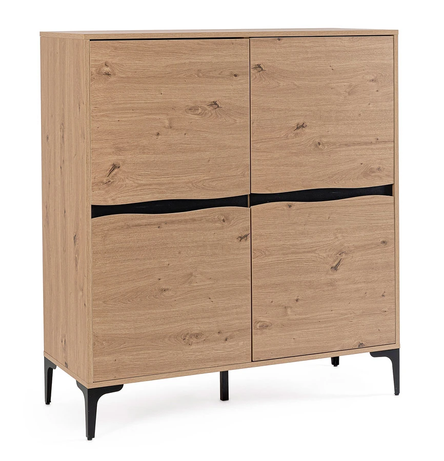 comprar MUEBLE ALTO 2 Puertas | MELYS NAT-NEGRO 100X115H online de Yes desde 259,18 €
