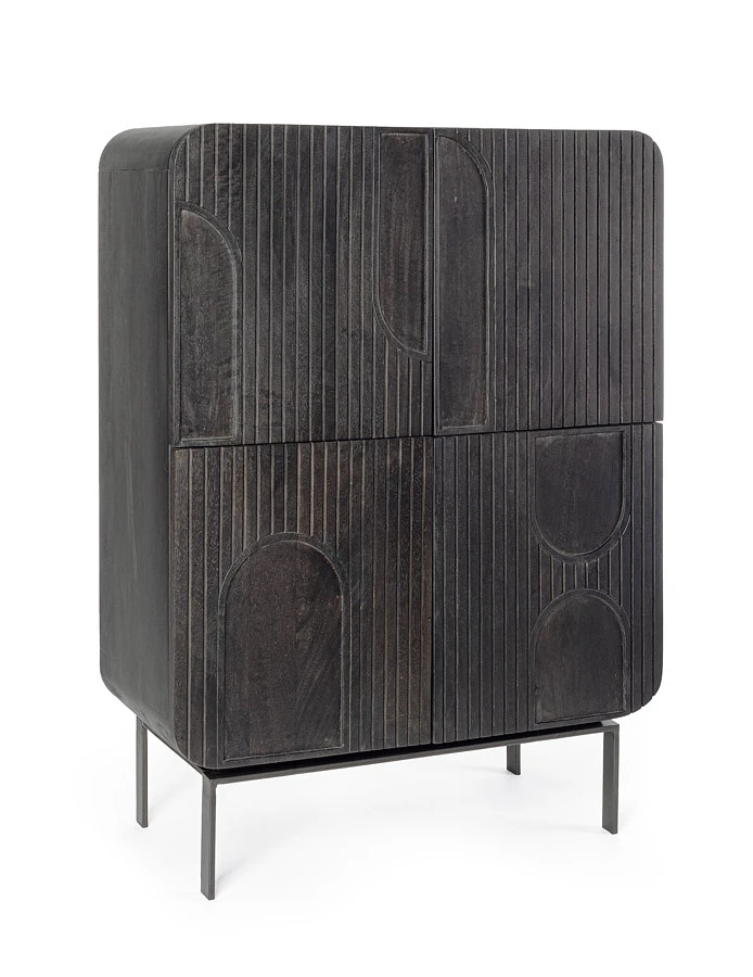comprar MUEBLE ALTO 4 Puertas | ORISSA NEGRO online de Bizzotto Homemotion desde 1,228.03