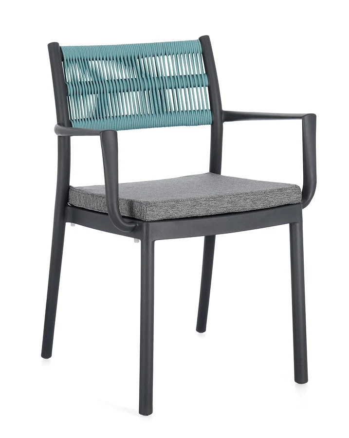comprar SILLA CON REPOSABRAZOS | CON COJINES | ALVIN ANTRACITA/AVIO online de BIZZOTTO desde 148,10 €