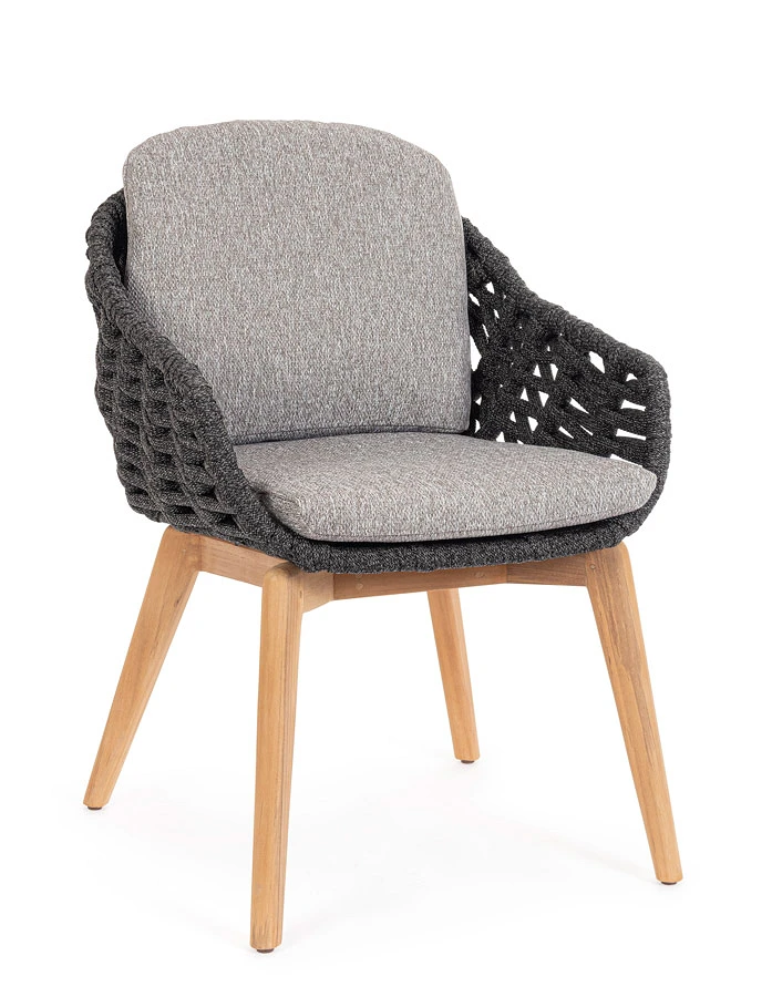 comprar SILLA CON REPOSABRAZOS | CON COJINES | TAMIRES ANTRACITA online de Bizzotto Homemotion desde 814,57 €