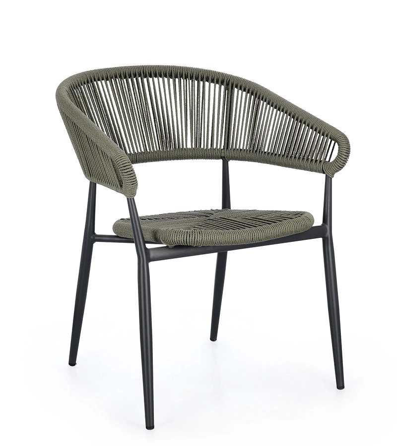 comprar SILLA CON REPOSABRAZOS | ALGAIDA ANTRACITA/VERDE online de BIZZOTTO desde 176,42 €