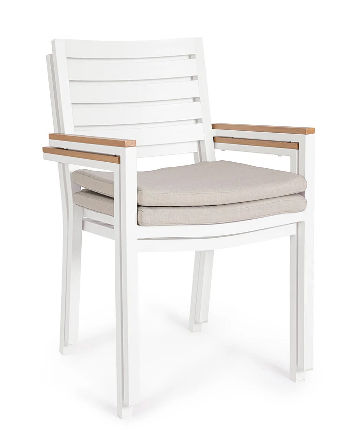 comprar SILLA CON REPOSABRAZOS | CON COJINES | HENNA BLANCO LD30 online de Yes desde 193,84 €