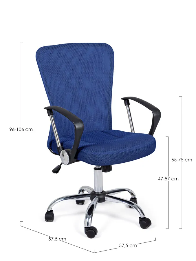 comprar SILLÓN OFICINA BRISBANE AZUL online de Yes desde 157,30 €