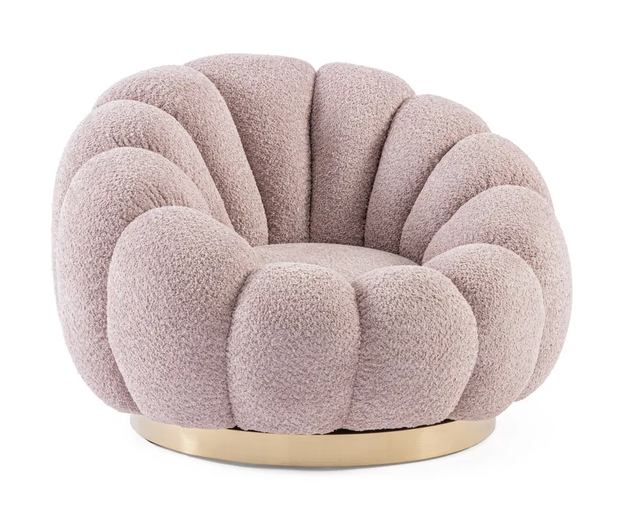 comprar SILLÓN GIRATORIO FLOREL ROSA ANTIGUO online de BIZZOTTO desde 627,39 €