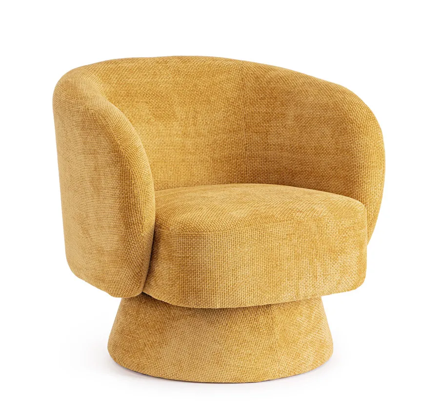 comprar SILLÓN GIRATORIO JULIENNE MOSTAZA online de BIZZOTTO desde 448,43 €