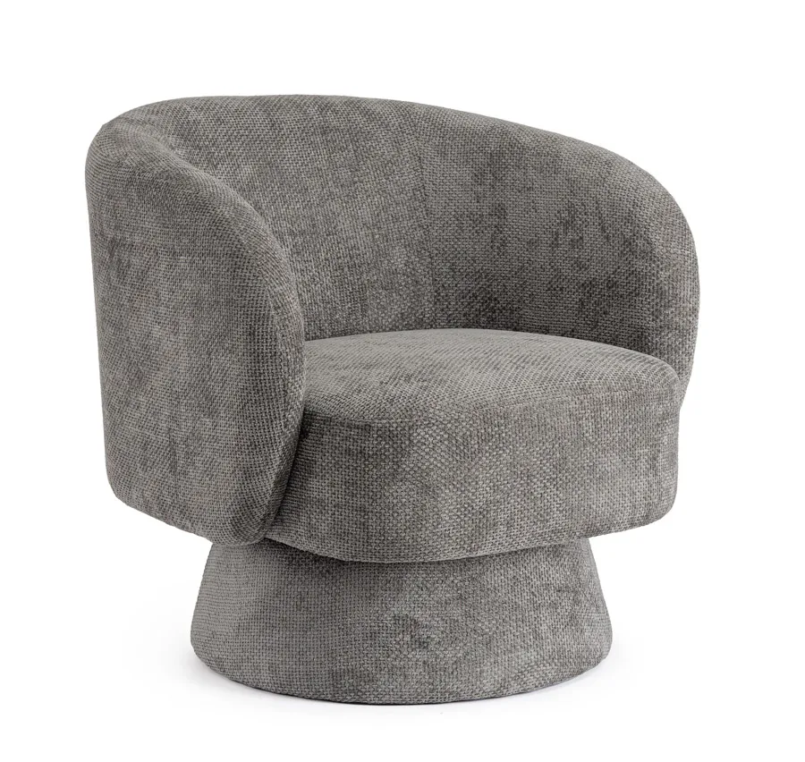 comprar SILLÓN GIRATORIO JULIENNE GRIS OSCURO online de BIZZOTTO desde 448,43 €