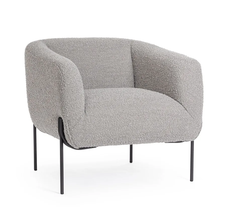 comprar SILLÓN CLAUDINE GRIS BUCLÉ online de BIZZOTTO desde 534,82 €
