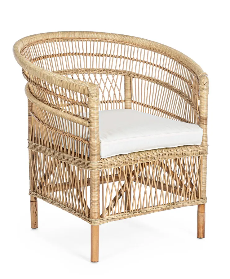comprar SILLÓN CON COJINES JOSEFINA NATURAL online de BIZZOTTO desde 370,26 €