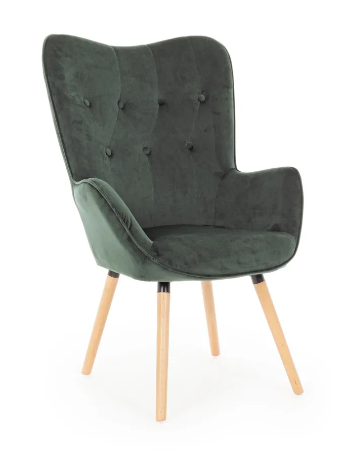 comprar SILLÓN JULIET VELVET VERDE BOSQUE online de BIZZOTTO desde 315,81 €