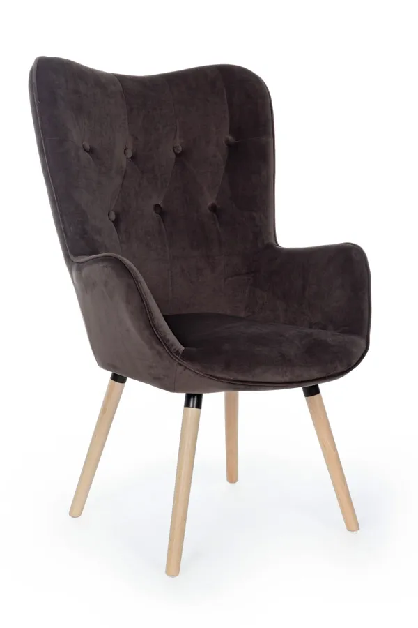 comprar SILLÓN JULIET VELVET GRIS online de BIZZOTTO desde 315,81 €