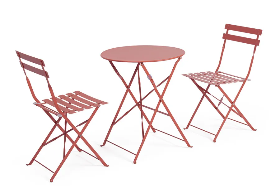 comprar SET DE 3 | MESA Y 2 SILLAS AUSTIN TERRACOTA online de Yes desde 146,94 €