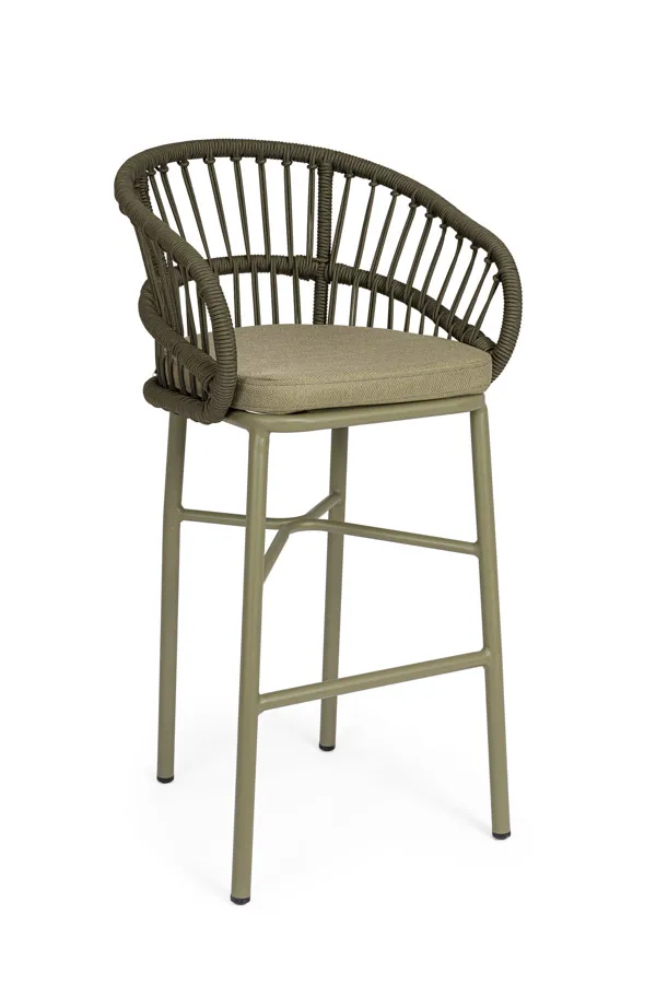 comprar TABURETE BAR CON COJIES ODIVELAS VERDE online de BIZZOTTO desde 417,40 €