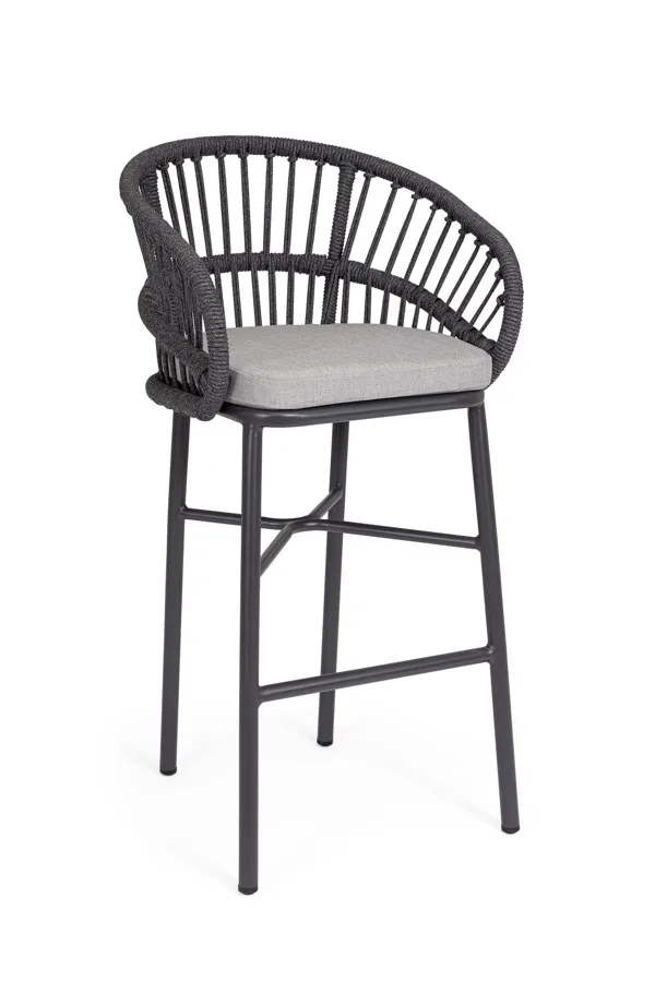 comprar TABURETE BAR CON COJIES ODIVELAS ANTRACITA online de BIZZOTTO desde 417,40 €