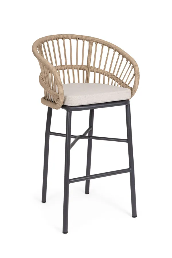 comprar TABURETE BAR CON COJIES ODIVELAS BEIGE online de BIZZOTTO desde 417,40 €