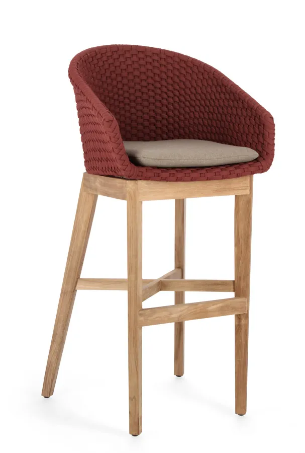 comprar SGABELLO BAR CON COJIES COACHELLA SCARLET online de Bizzotto Homemotion desde 785,82 €