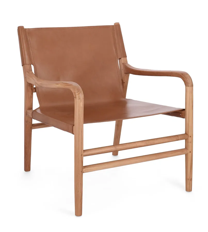 comprar SILLÓN LOUNGE CAROLINE COGNAC online de BIZZOTTO desde 629,44 €