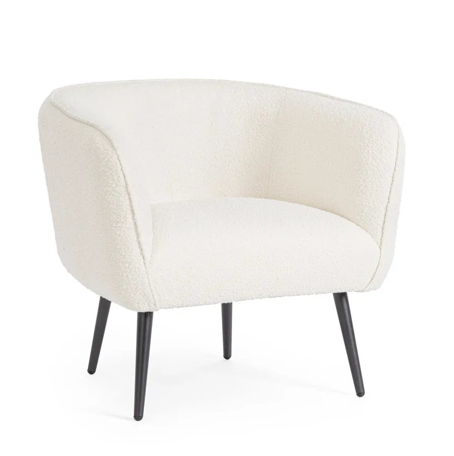 comprar SILLÓN AVRIL BLANCO BUCLÉ online de BIZZOTTO desde 411,40 €