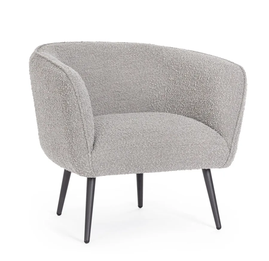 comprar SILLÓN AVRIL GRIS BUCLÉ online de BIZZOTTO desde 411,40 €