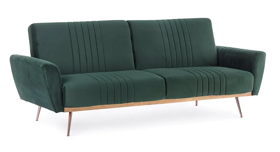 comprar SOFÁ CAMA JOHNNY TERCIOPELO VERDE OSCURO online de BIZZOTTO desde 703,49 €