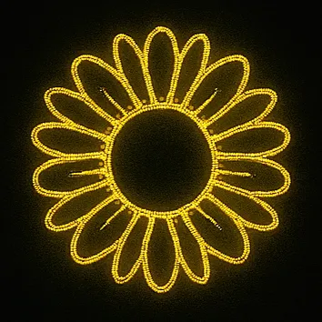 comprar FLOR AMARILLA Motivo Decorativo De Navidad SIN INSTALACIóN 100cmx100cm online de desde 70,18 €
