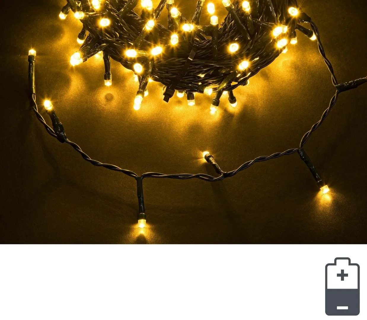 comprar Guirnalda LED Bizzotto 180 Luces Cálidas 8,95m con Temporizador 6h – Exterior e Interior a Pilas AA online de BIZZOTT...