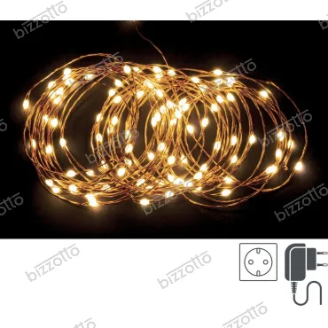 comprar Guirnalda MicroLED Bizzotto 300 Lux 30m IP44 Luz Cálida – Hilo Cobre Exterior online de desde 33,40 €