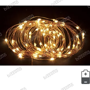 comprar Guirnalda MicroLED Bizzotto 80 Luces Cálidas 8m a Pilas – Hilo de Cobre Interior online de desde 4,36 €